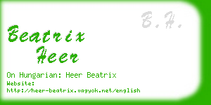 beatrix heer business card